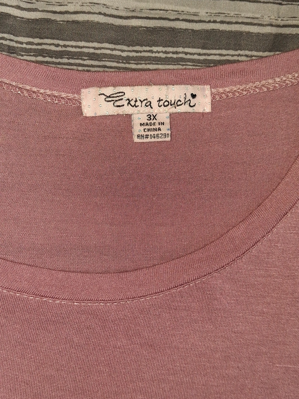 Extra Touch Pink Ruffle Flutter Sleeve Top - Picture 3 of 3